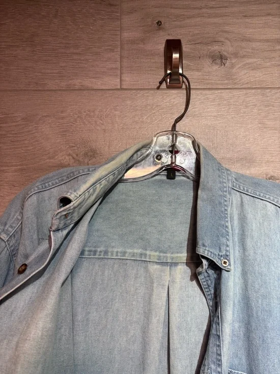 Vintage 100% Cotton Horse Graphic Denim Western Shirt - Oversized Boyfriend Fit - Picture 4 of 9